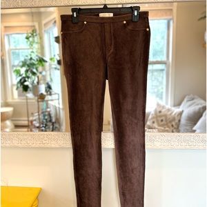 Michael Kors Brown Corduroy Pull On Skinny Pants - M